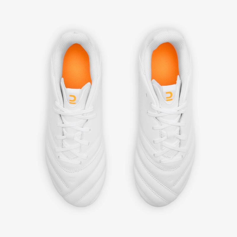兒童款鞋帶皮質足球鞋 Viralto II MG/AG - 芒果橘