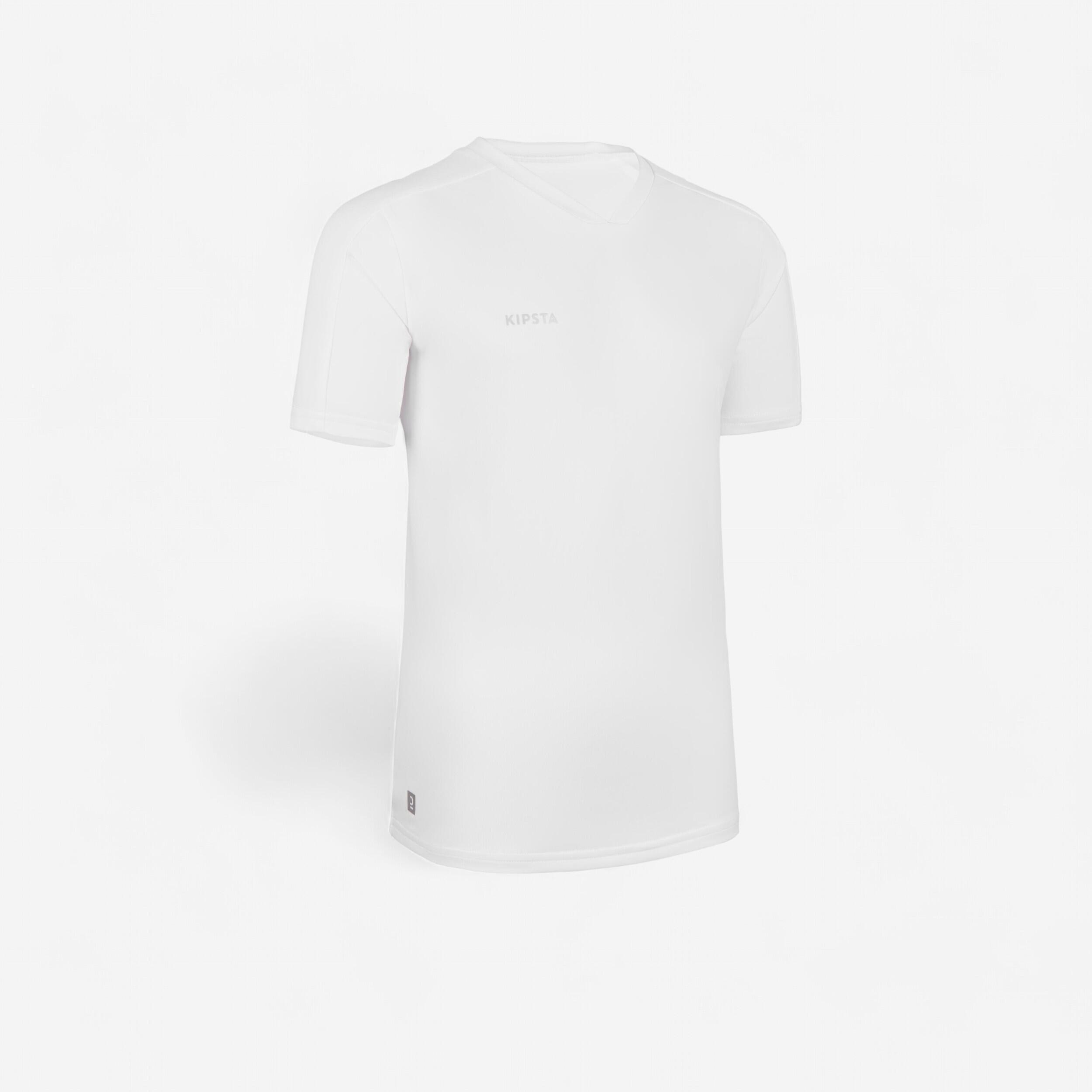 Kids' Short-Sleeved Football Shirt Essential - White 1/5