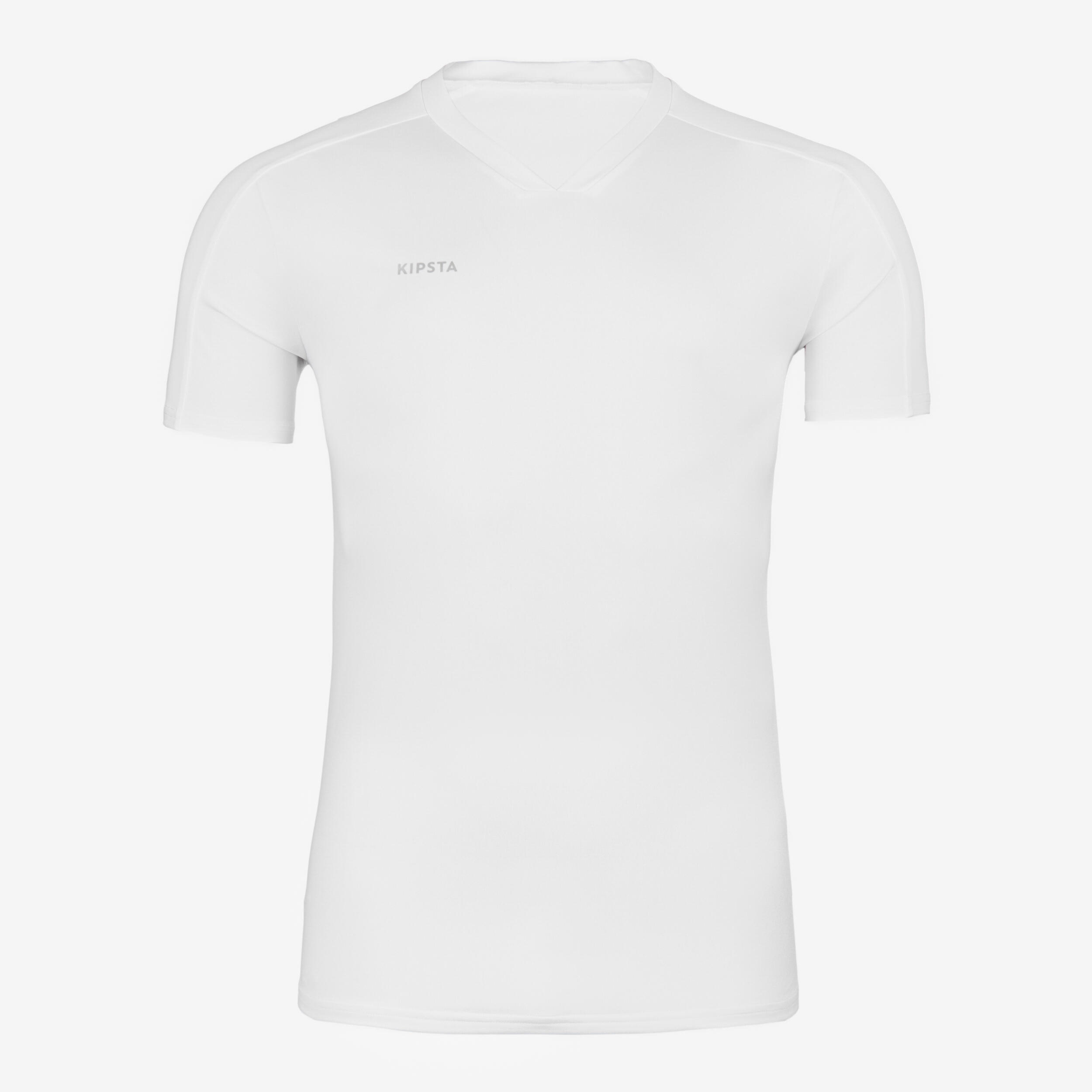 Adult Short-Sleeved Football Shirt Essential - White 4/4