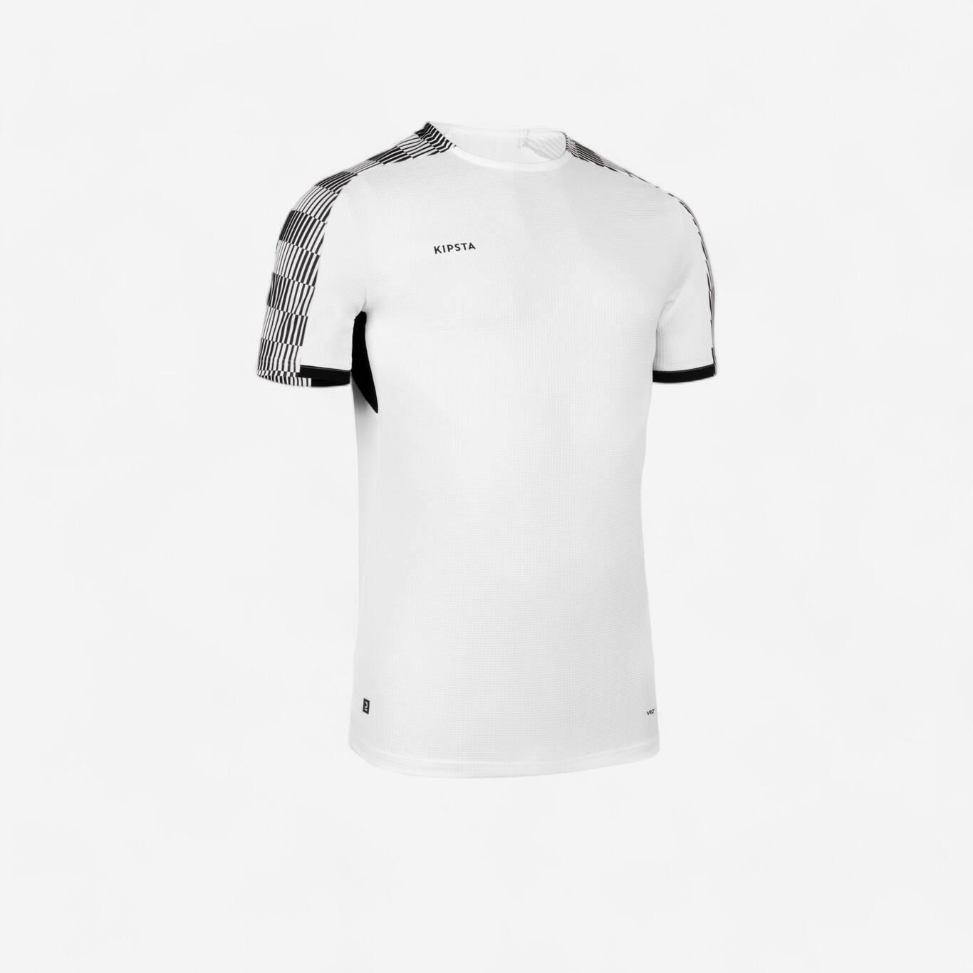 Short-Sleeved Football Shirt Viralto Checkerboard - White/Black