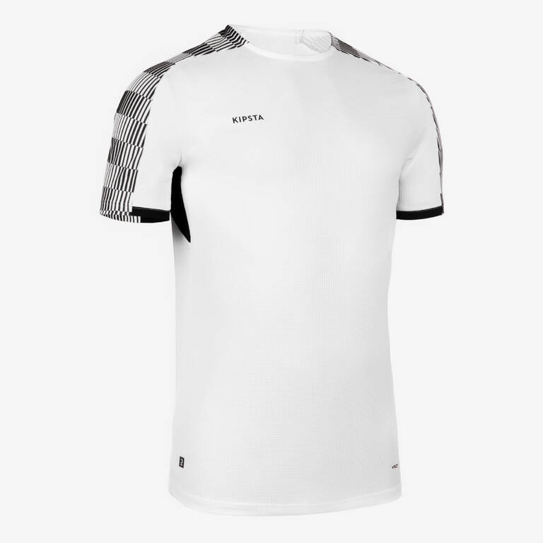 Short-Sleeved Football Shirt Viralto Checkerboard - White/Black