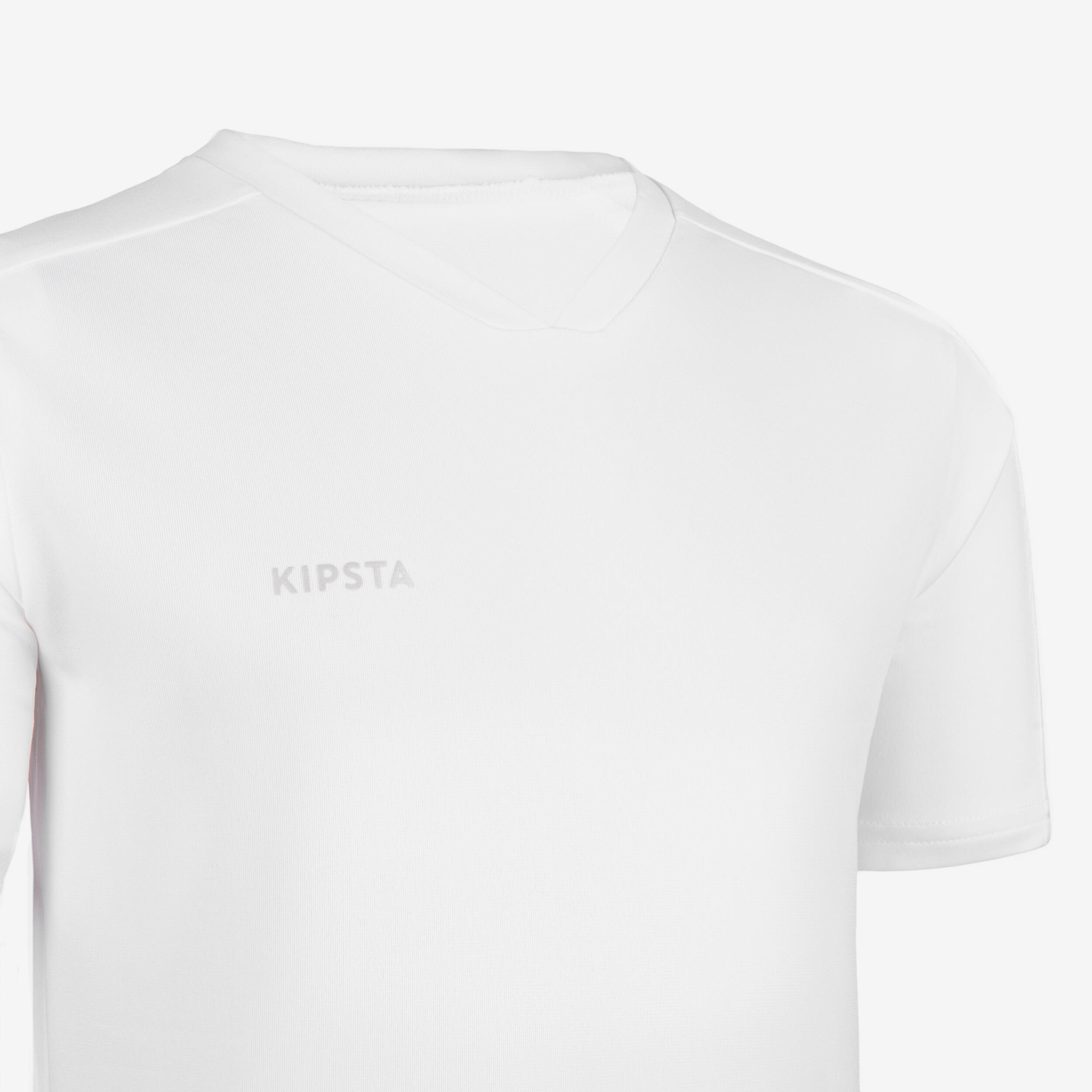Kids' Short-Sleeved Football Shirt Essential - White 2/5