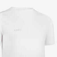 חולצת כדורגל קצרה לילדים מדגם Essential - לבנה