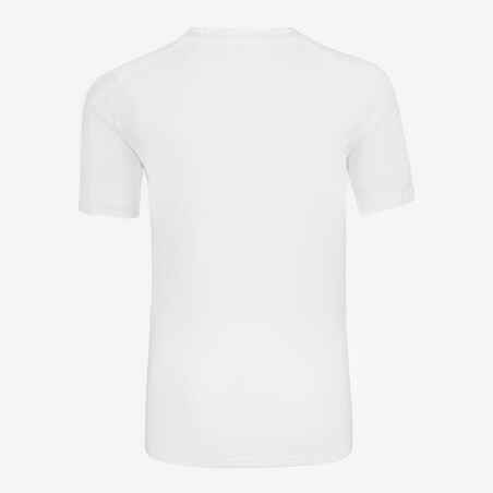 Kids' Short-Sleeved Football Shirt Essential - White