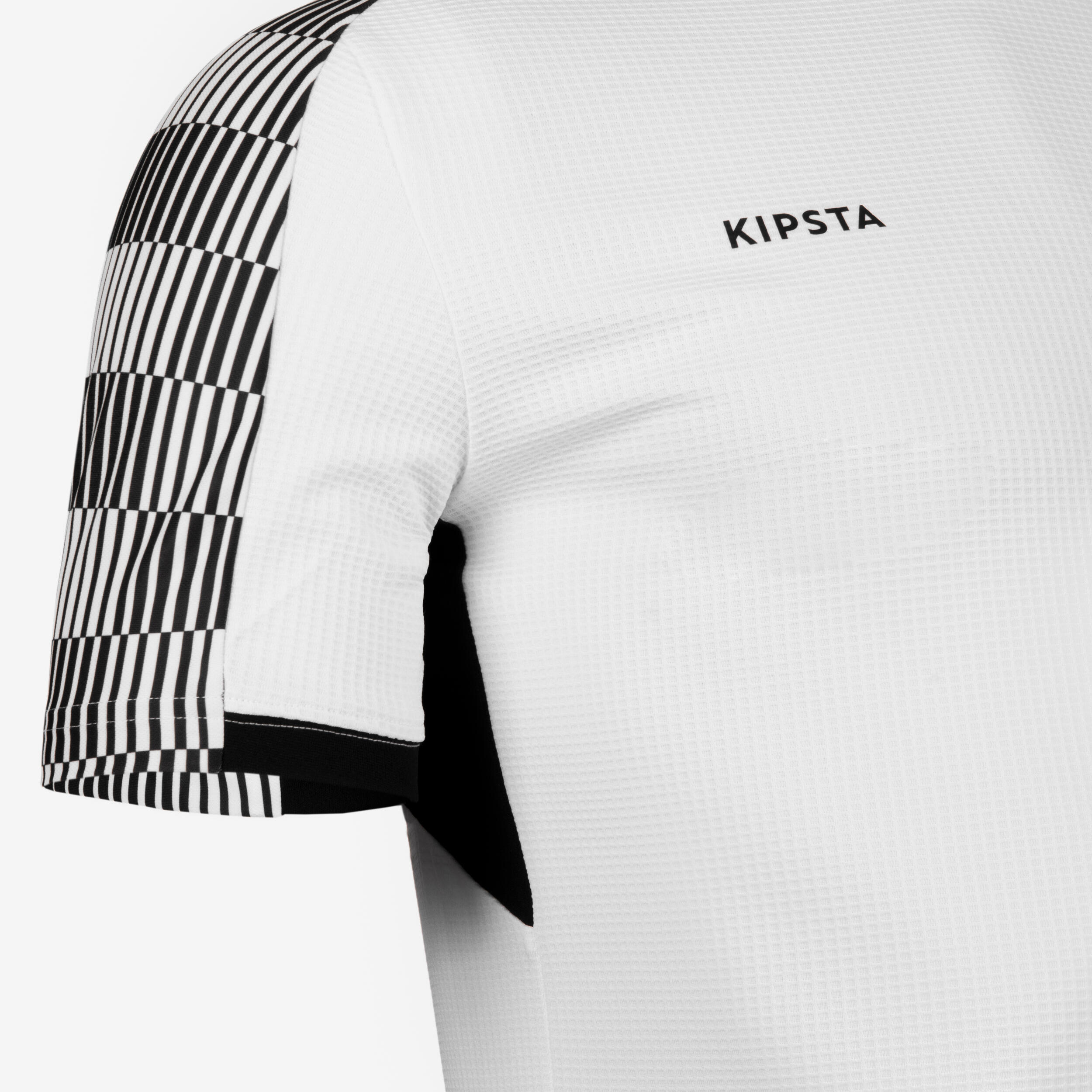 Short-Sleeved Football Shirt Viralto Checkerboard - White/Black 3/6