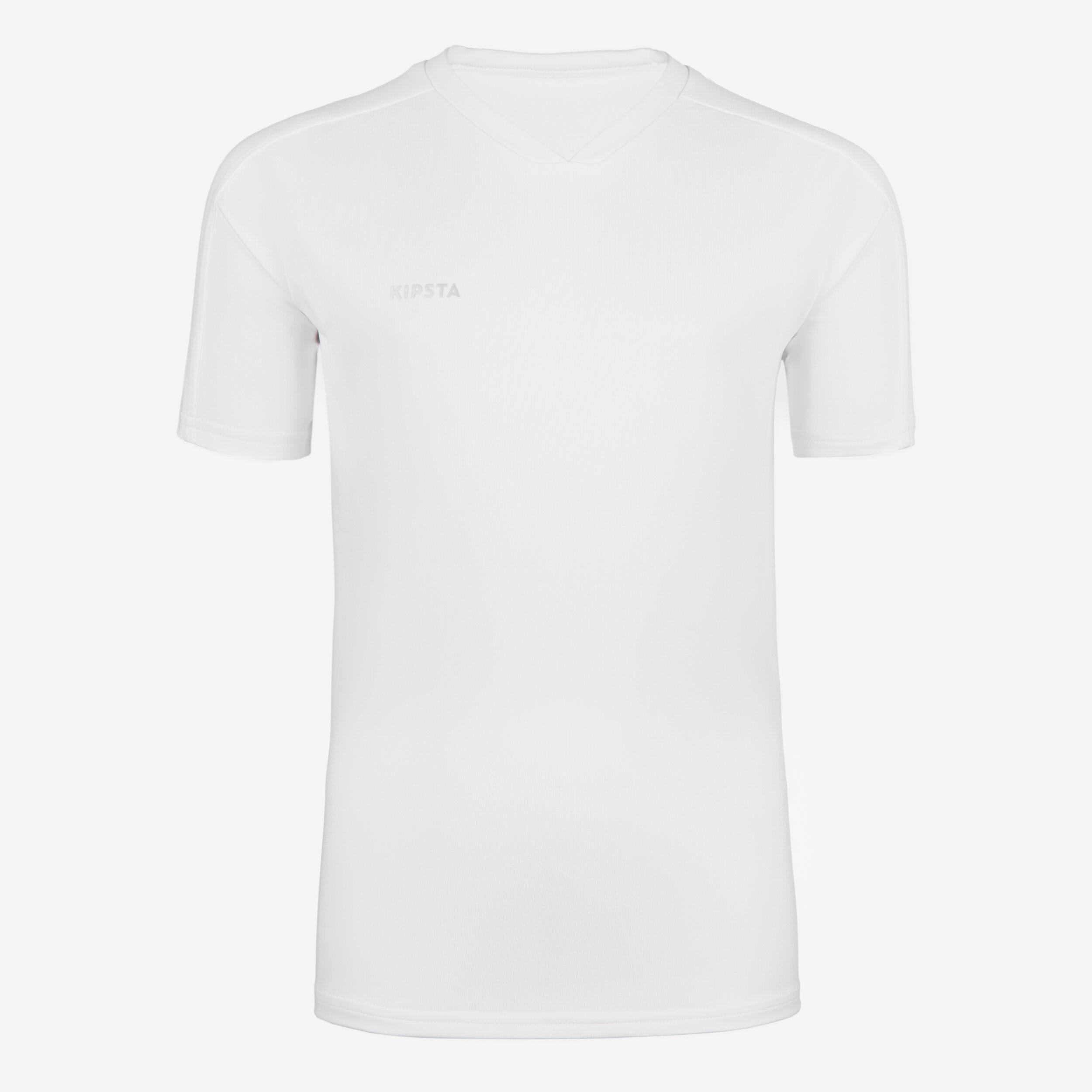 Kids' Short-Sleeved Football Shirt Essential - White 4/5