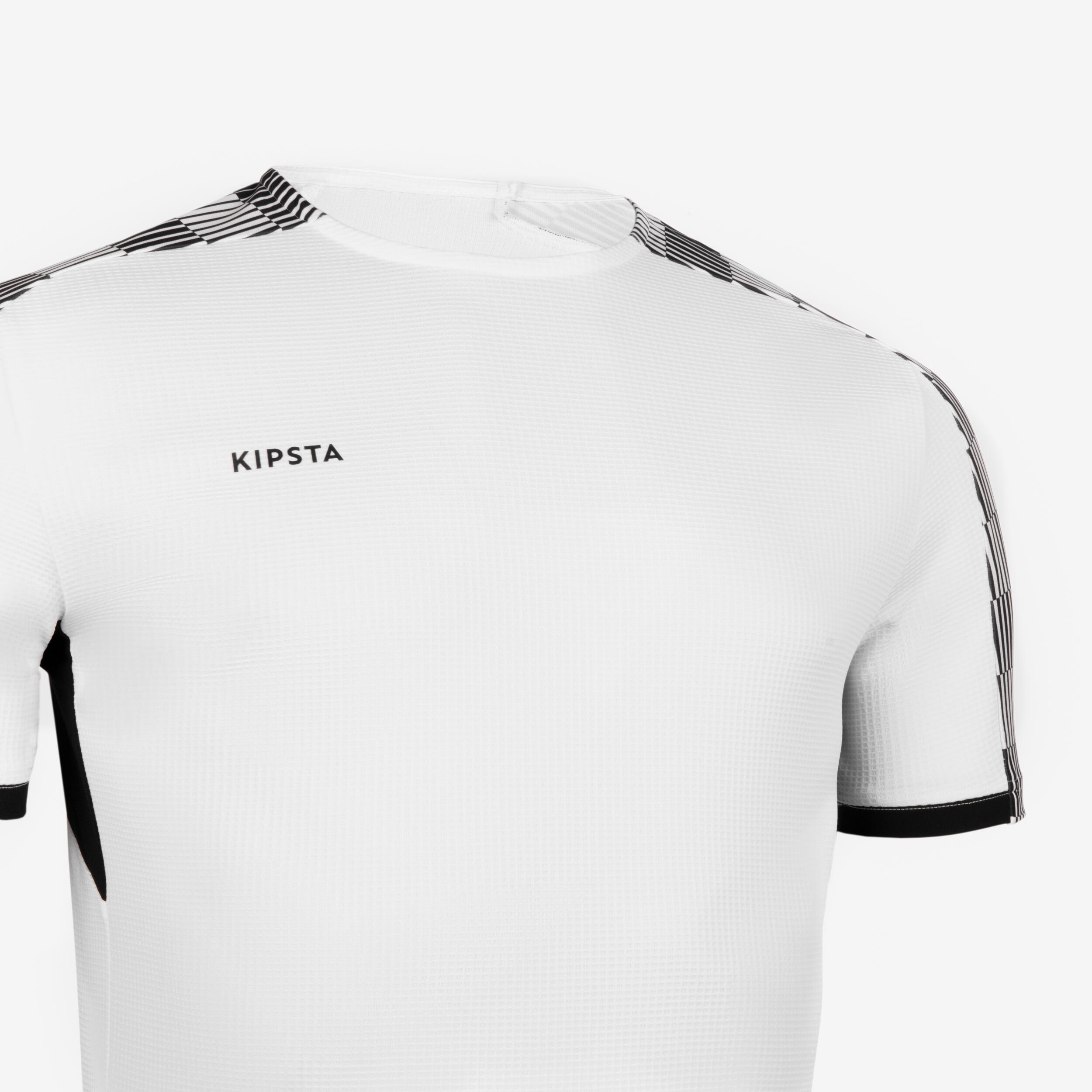 Short-Sleeved Football Shirt Viralto Checkerboard - White/Black 2/6