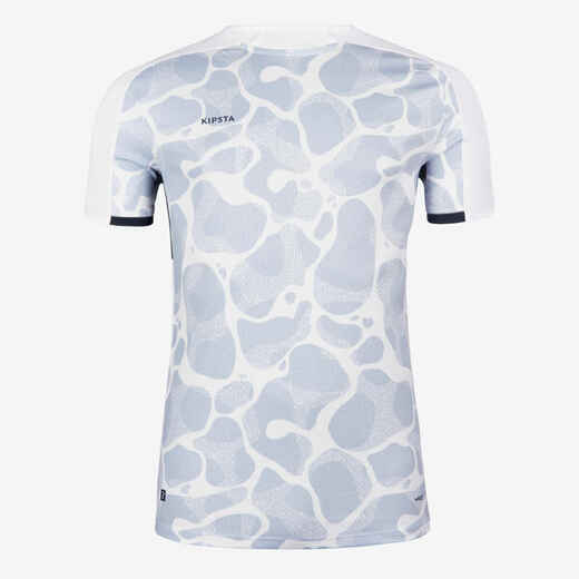 
      MAILLOT DE FOOTBALL ADULTE MANCHES COURTES VIRALTO AQUA BLANC, GRIS & MARINE
  