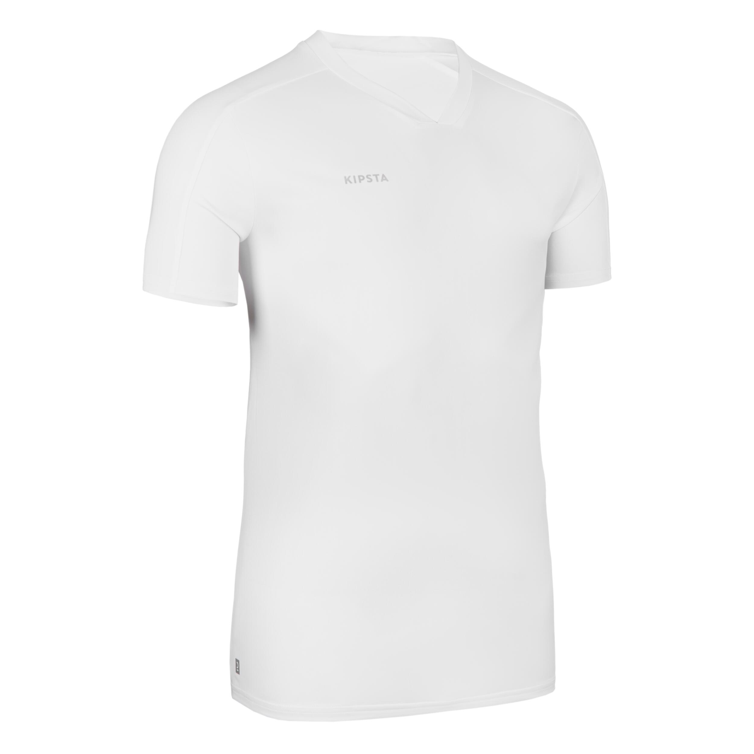Adult Short-Sleeved Football Shirt Essential - White 1/4