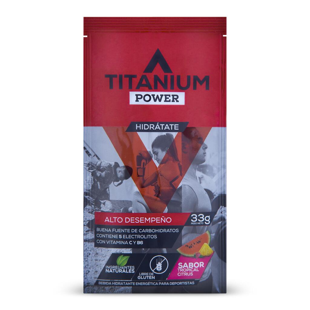 Bebida hidratante de 33g sabor a frutas tropicales Titanium