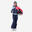 KIDS’ WARM AND WATERPROOF SKI SUIT 500 PINK AND BLUE