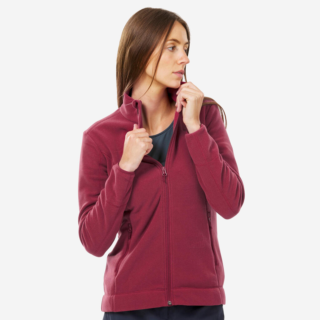 CHAQUETA POLAR DE SENDERISMO MH120 MUJER ROSADO