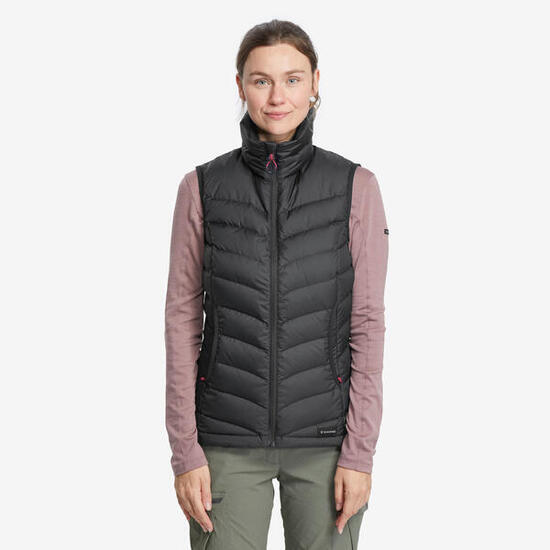 Gilet trekking donna MT500 PIUMA nero