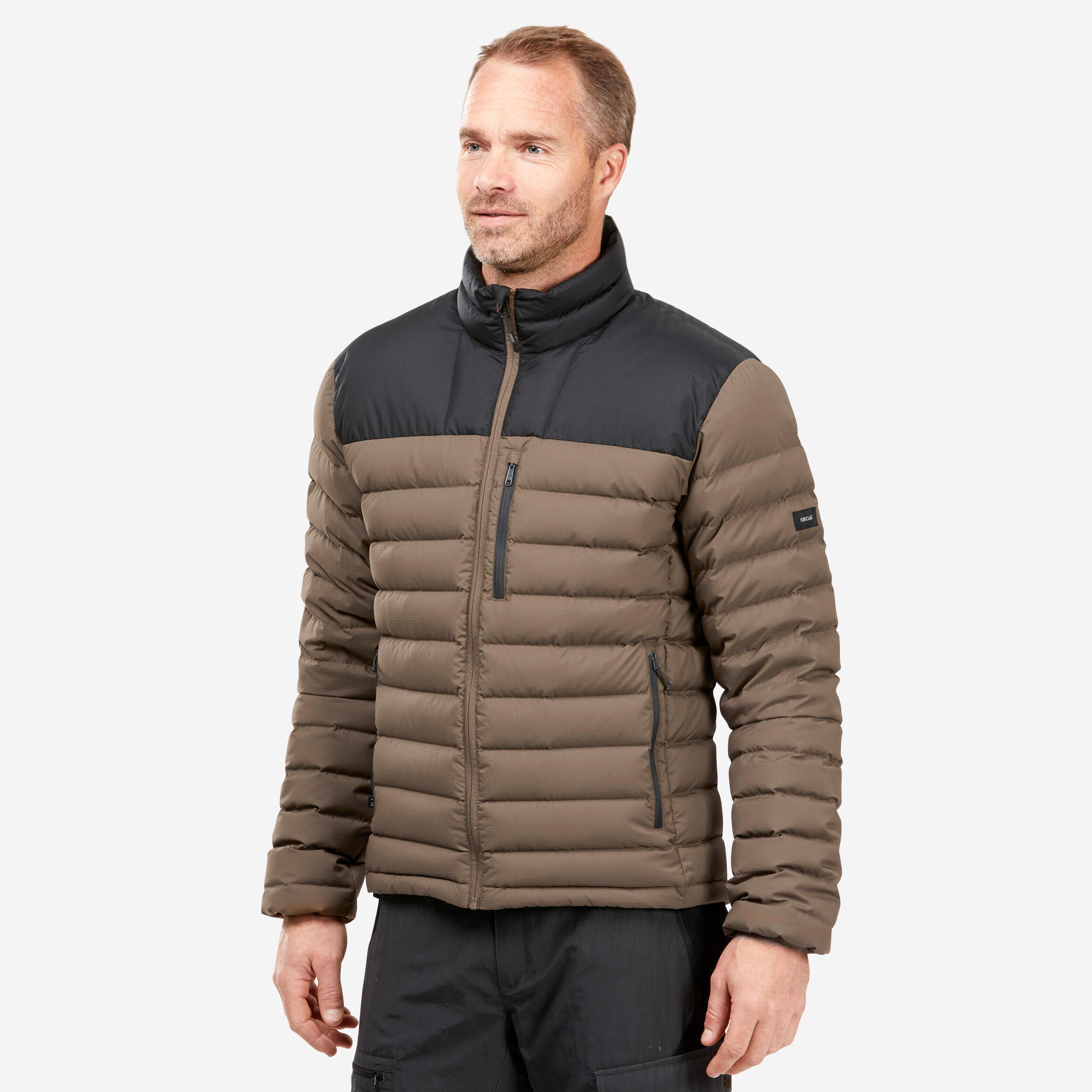 Manteau d'hiver en duvet homme – MT 500 brun - FORCLAZ