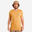 T-shirt lã merino de trekking viagem - TRAVEL 100 Amarelo Homem