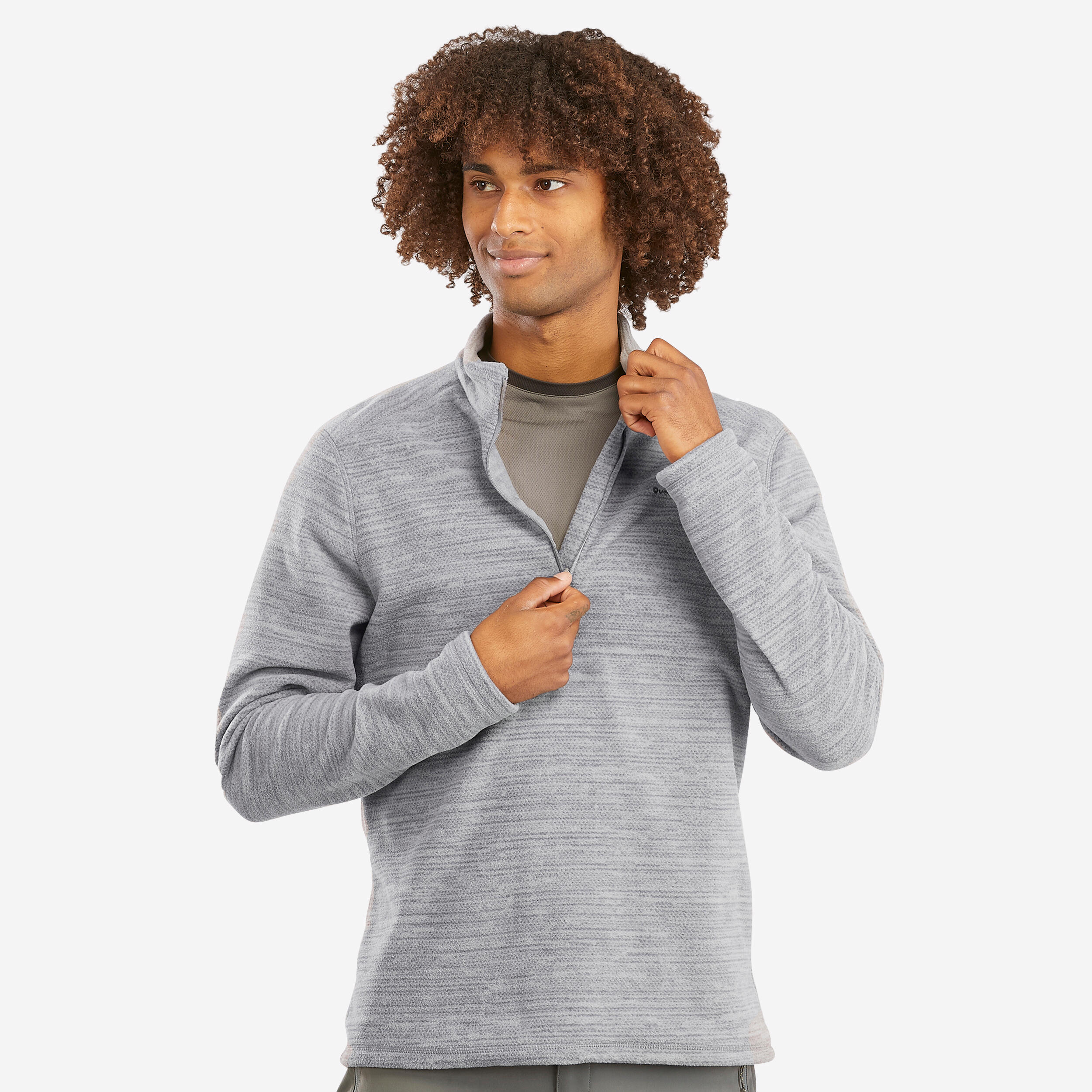 Quechua Men Hiking Fleece MH100 Grey