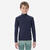 Sous-vêtement thermique de ski enfant, BL 500 demi zip bleu