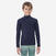 Sous-vêtement thermique de ski enfant, BL 500 demi zip bleu