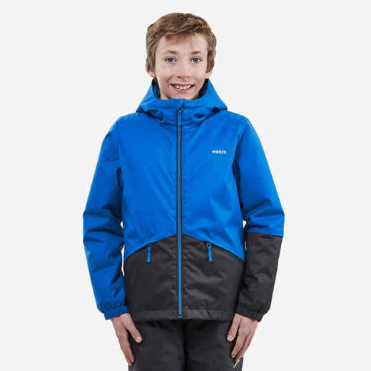 
      Skijacke 100 warm wasserdicht Kinder blau 
  