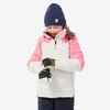 Kids’ warm and waterproof ski jacket 900 - White and pink