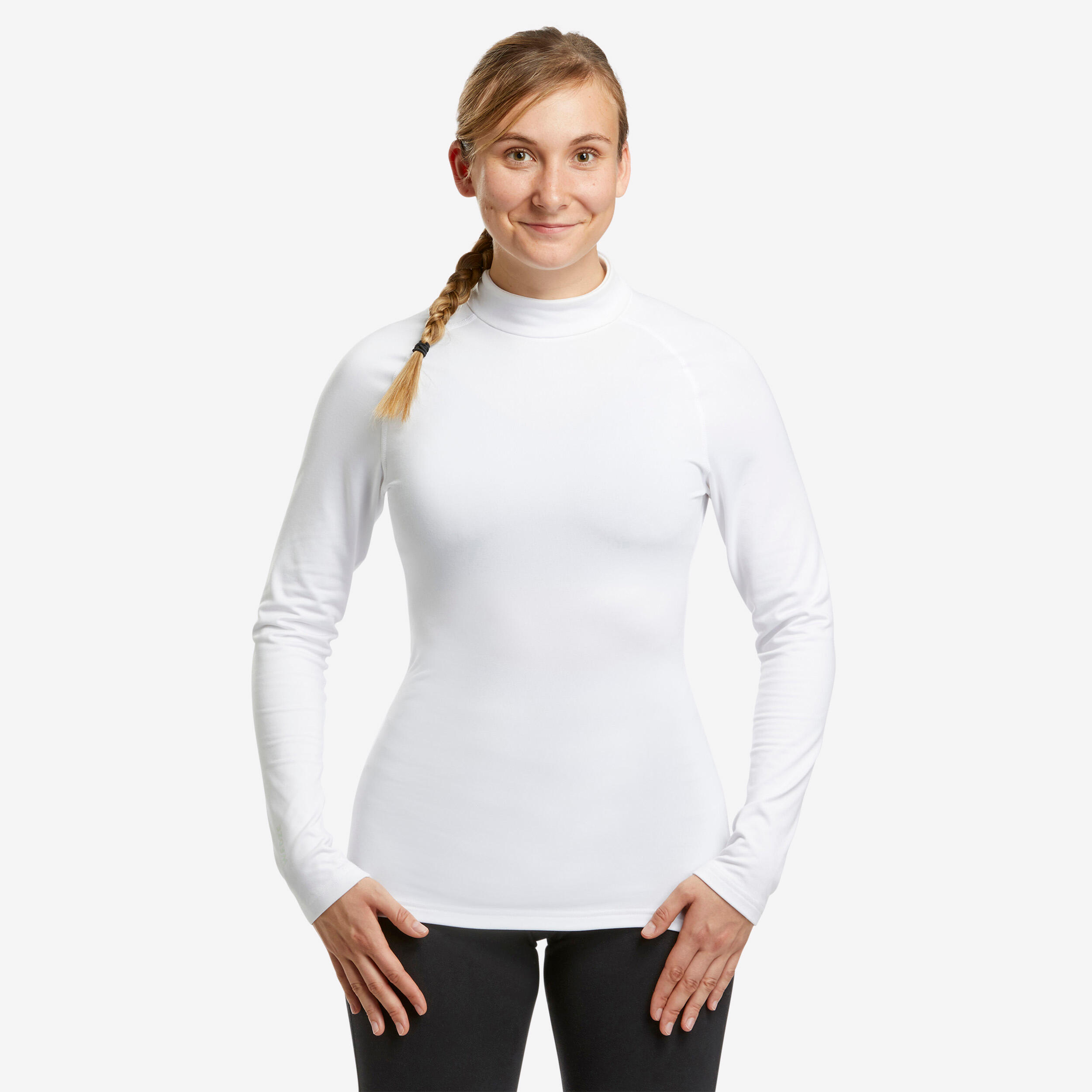 Women's Ski Base Layer Top - 500 - White 1/7