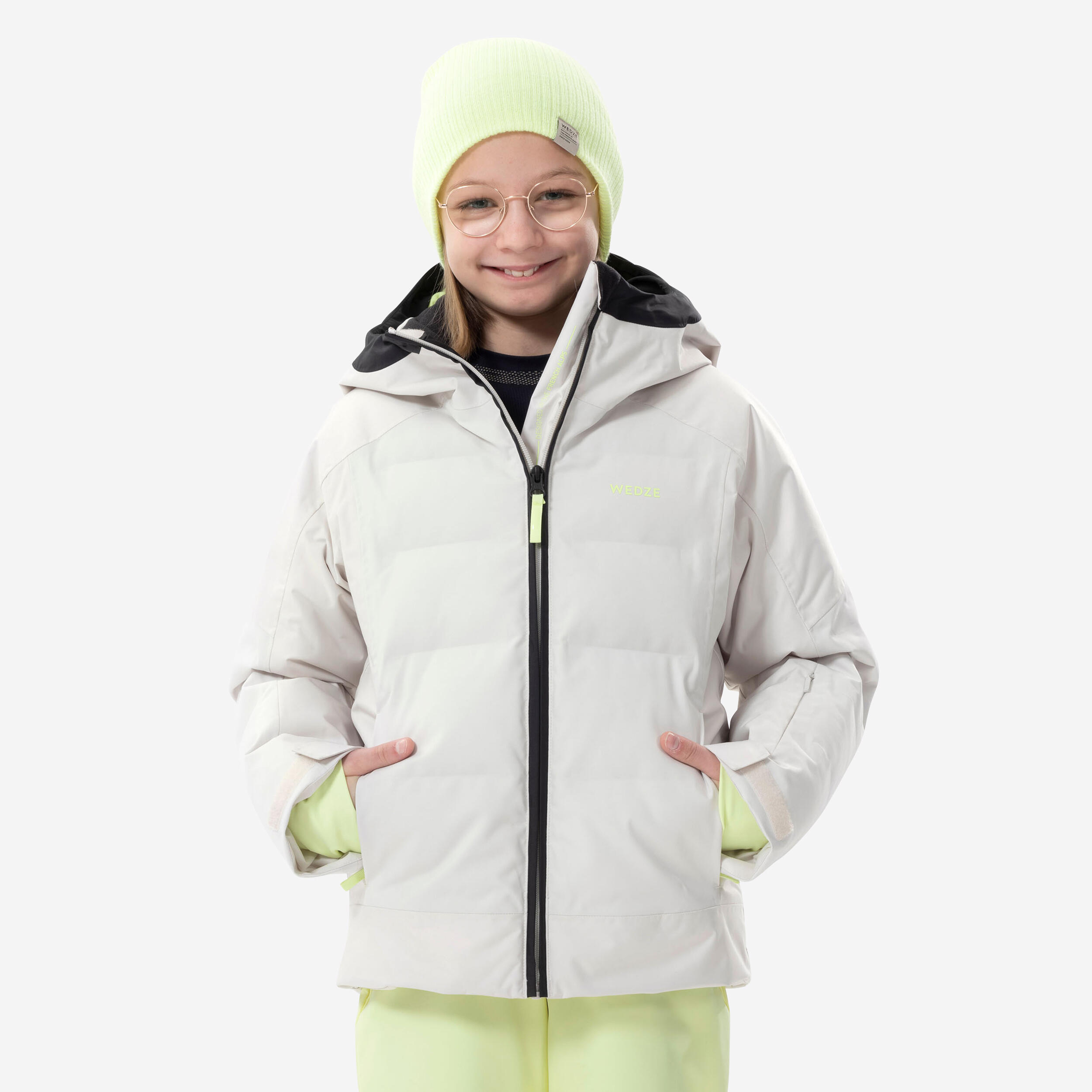 Kids white ski jacket sale