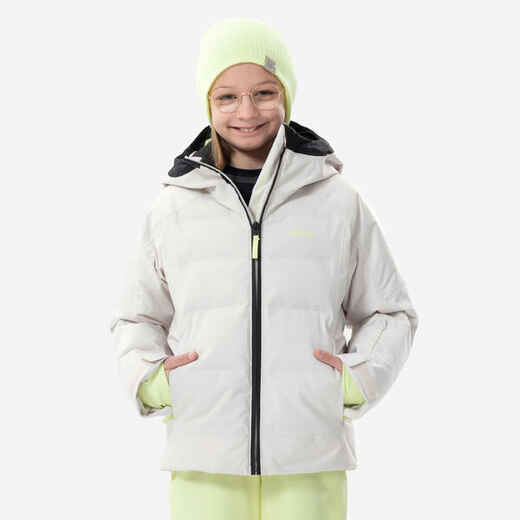 
      Skijaška jakna 180 topla i vodootporna dječja bijela
  