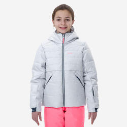 Heel warme en waterdichte gewatteerde ski-jas voor kinderen 180 Warm grijs
