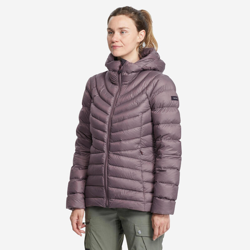 Piumino trekking donna MT500 PIUMA | -10°C | grigio scuro