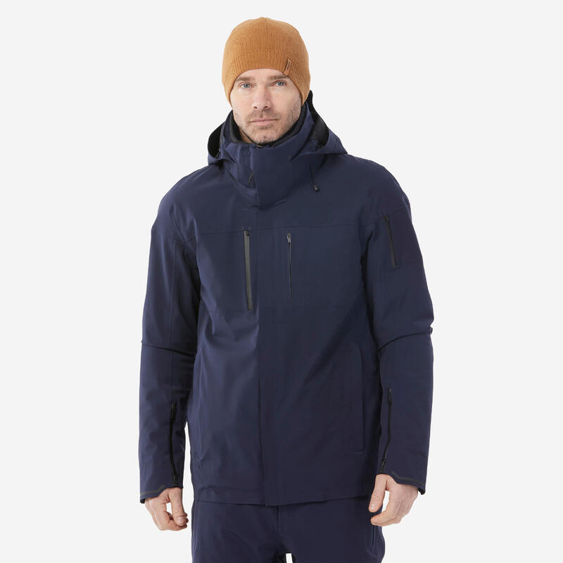 Veste de ski ventilée qui assure la liberté de mouvement homme, 900 bleu marine