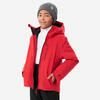 Warme en waterdichte ski-jas voor kinderen 550 rood