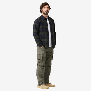 Camisa de montaña y trekking franela Hombre Forclaz Travel 100