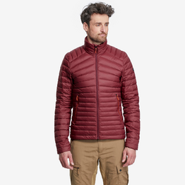 Doudoune en duvet de trek montagne - Rouge -MT100 -5 °C - Homme