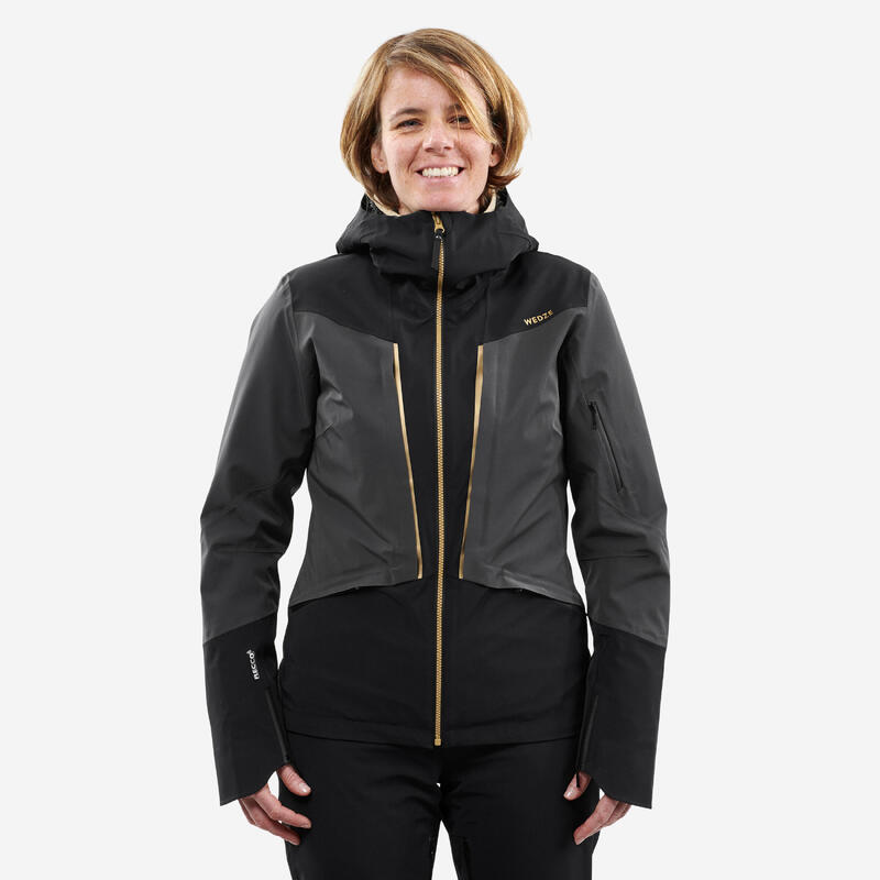 Ski-jas + midlayer voor pisteskiën dames 980 zwart