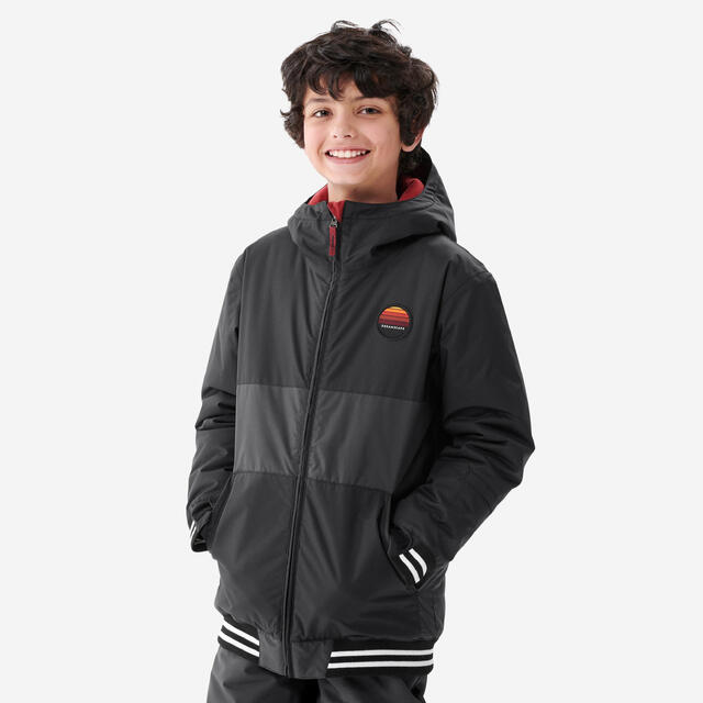 DREAMSCAPE Chaqueta de Nieve Snowboard y Ski Niño - Dreamscape SNB 100 Impermeable Negro