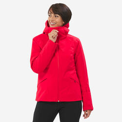 VESTE CHAUDE DE SKI FEMME - 500 - ROUGE