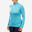 Merino shirt voor trekking dames MT500 lange mouwen rits aan de hals