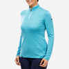 Women’s Long-sleeved Merino Zipped Neck T-shirt - MT500