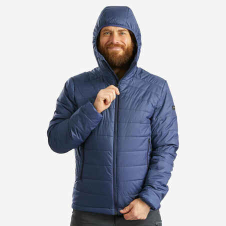 Men's Synthetic Mountain Trekking Hooded Padded Jacket - MT100 - 5°C