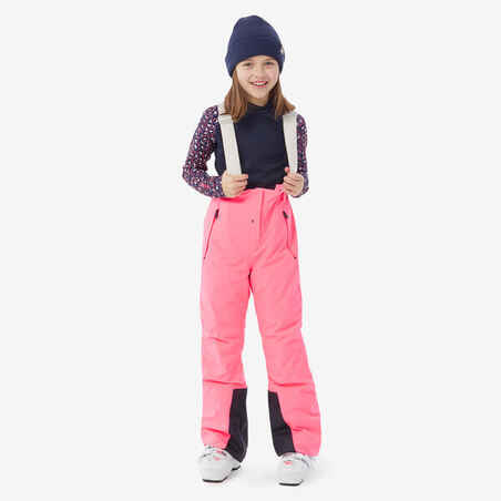 Kids’ warm and waterproof ski trousers PNF 900 - Pink