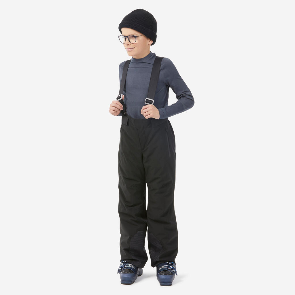 Boys’ warm and fully waterproof ski trousers - 8-16 years 900 PNF - Black