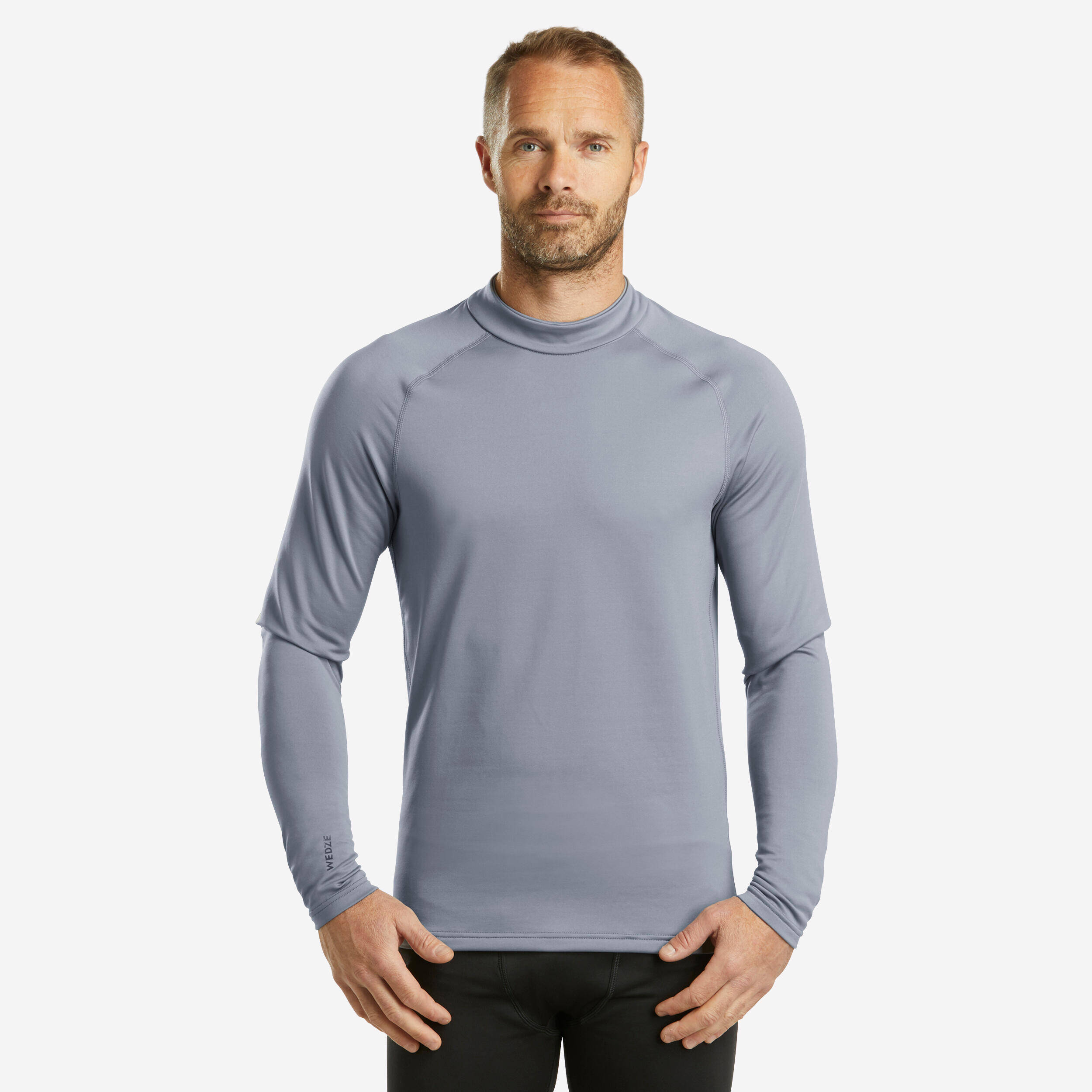 Men's Ski Base Layer Top - BL 500 - Grey -  1