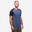 T-shirt lana merinos trekking uomo MT500 WOOL blu