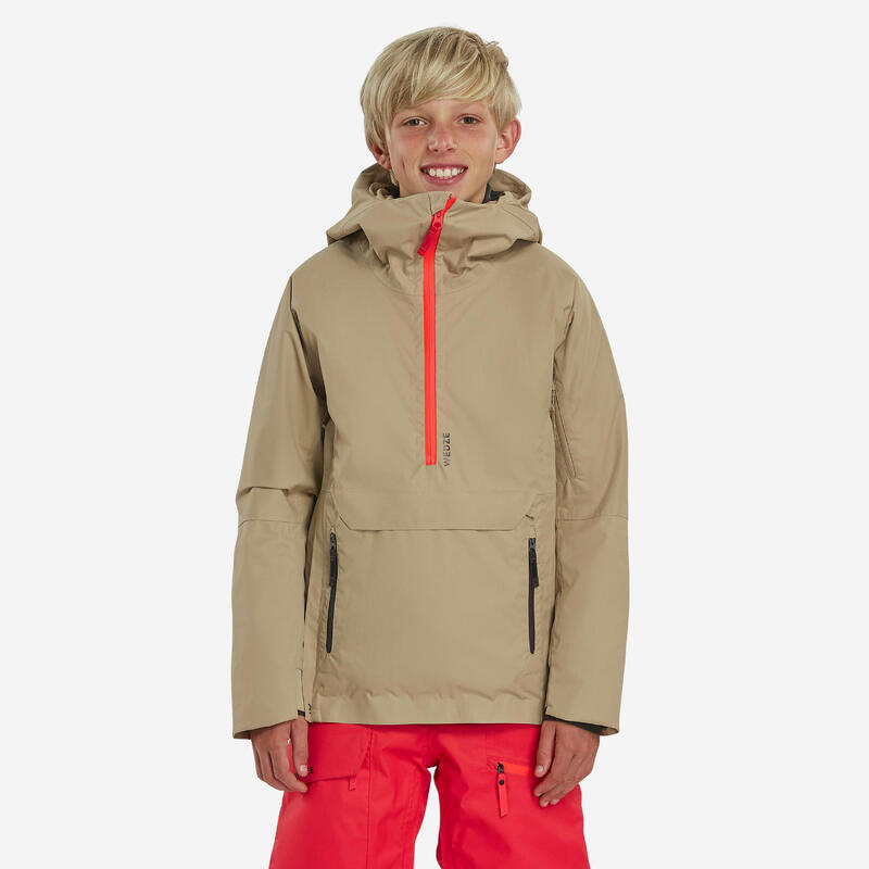 Ski-jas voor kinderen FR500 beige