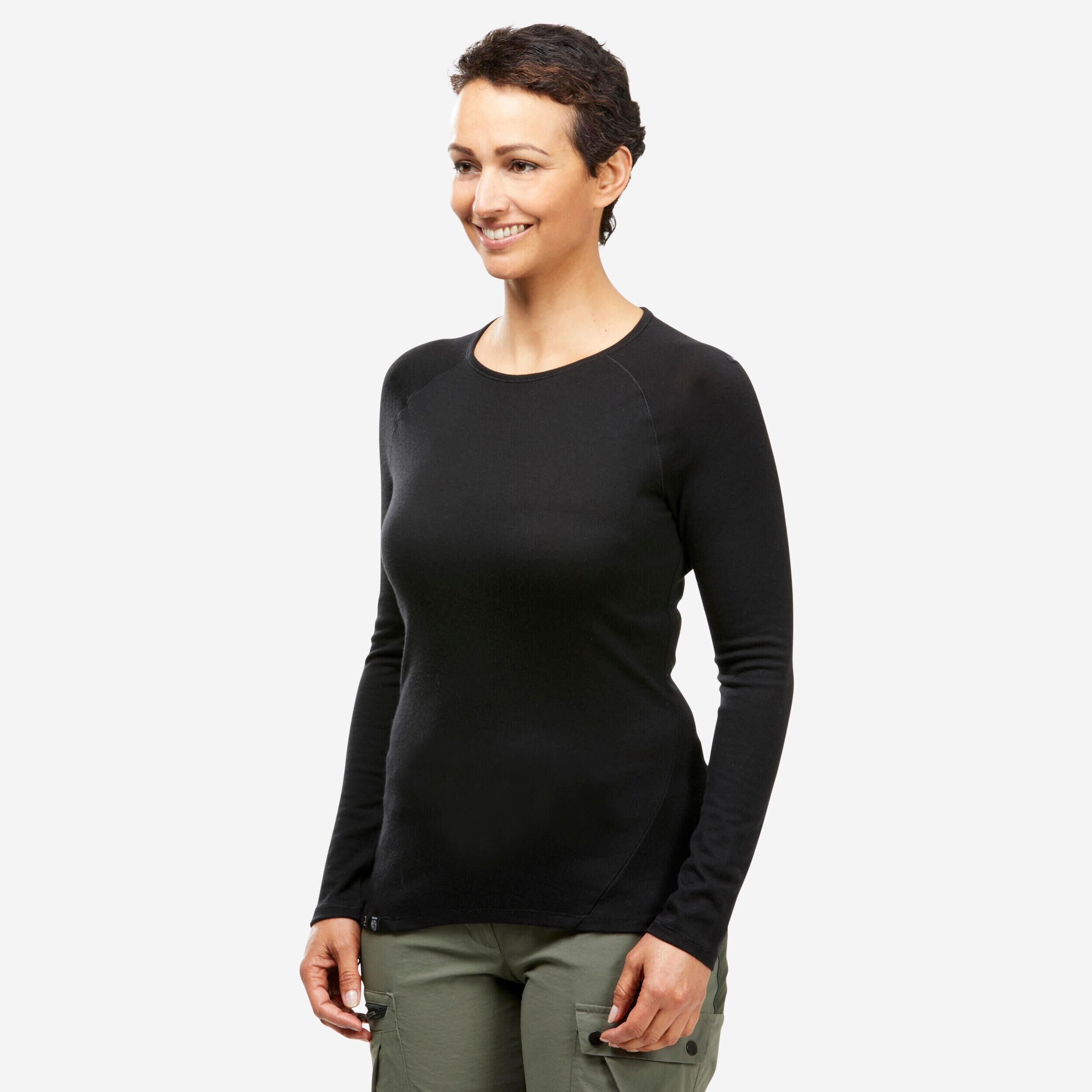 FORCLAZ Women’s Long-sleeve 100% Merino Wool T-shirt - MT500