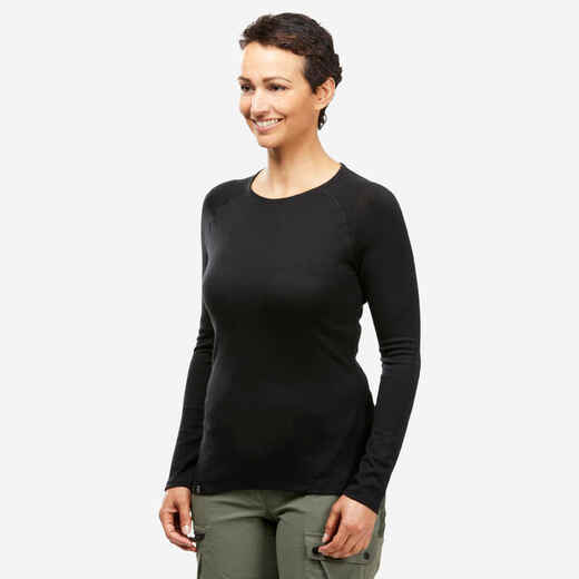
      Women’s Long-sleeve 100% Merino Wool T-shirt - MT500
  