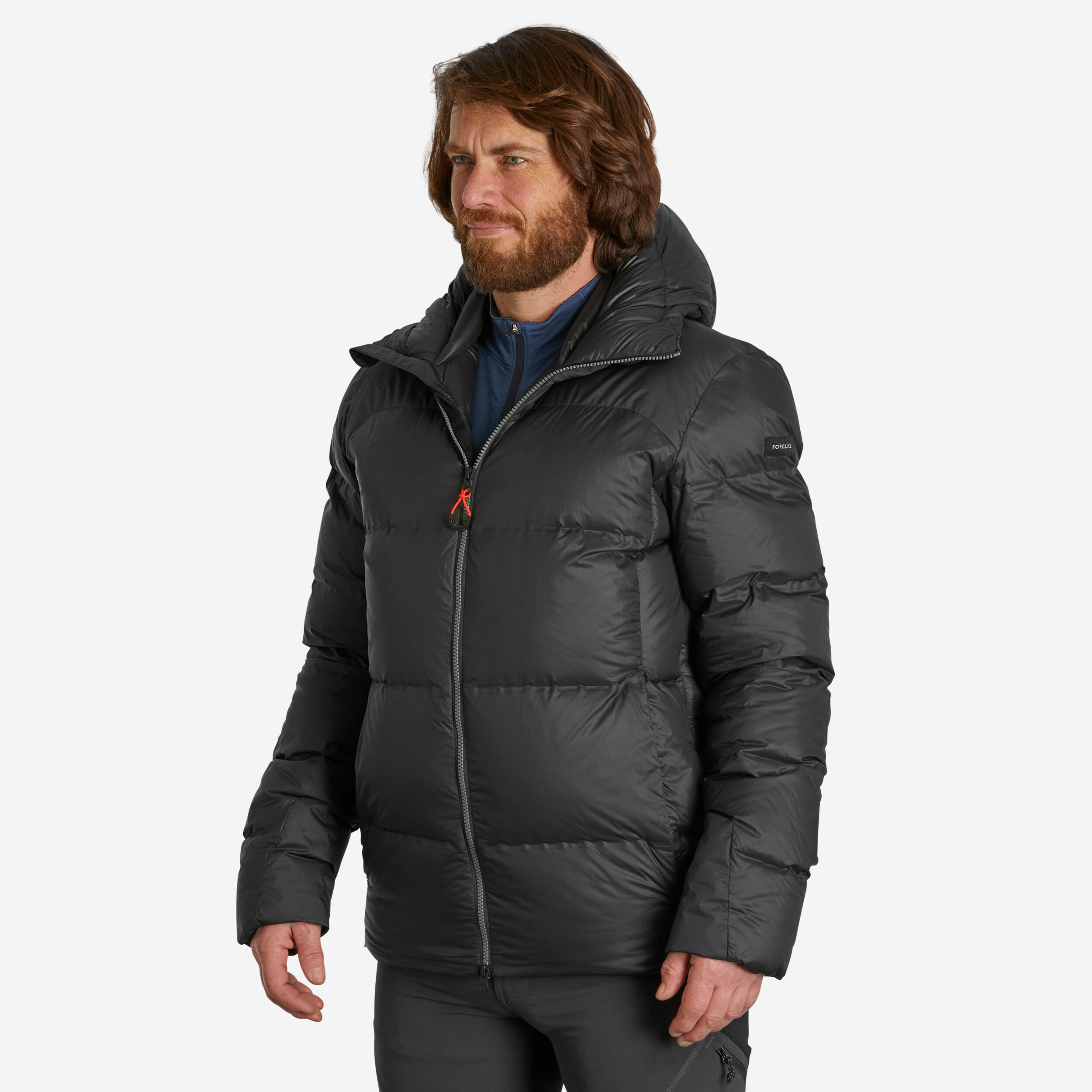 Men's Fleece Merino Wool Ski Jacket - 500 Warm - Navy/White - Decathlon