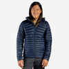 Vīriešu kalnu trekinga dūnu jaka ar kapuci “MT100” -5 °C temperatūrai