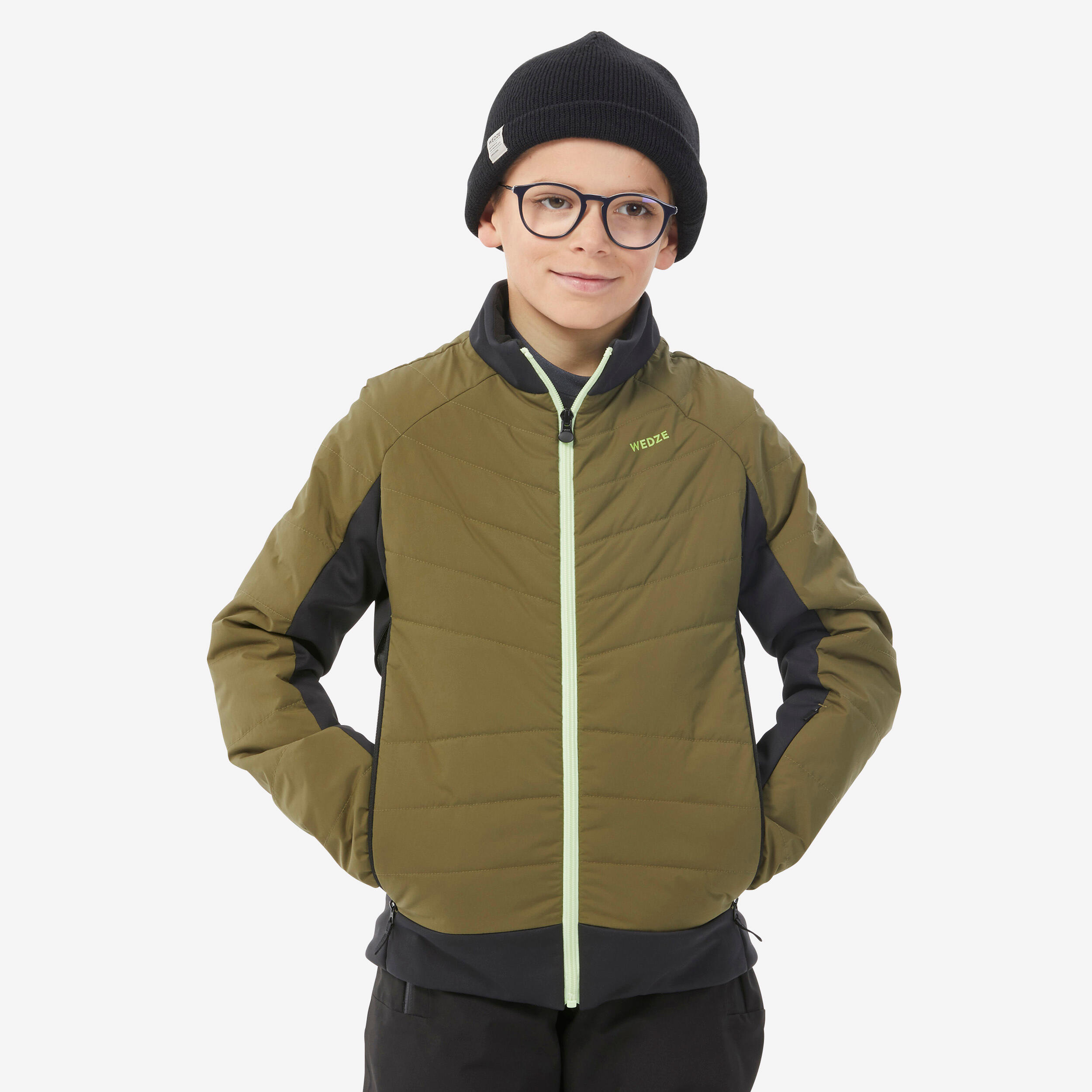 WEDZE Skijacke Kinder wattiert leicht – 900 khaki | 03608449802857 WEDZE Skijacke Kinder wattiert leicht – 900 khaki | 03608449802857