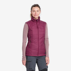 Doudoune de trek sans manches synthétique Femme, MT100 violet